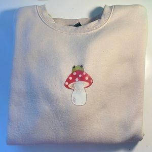 Shein mushroom frog crewneck